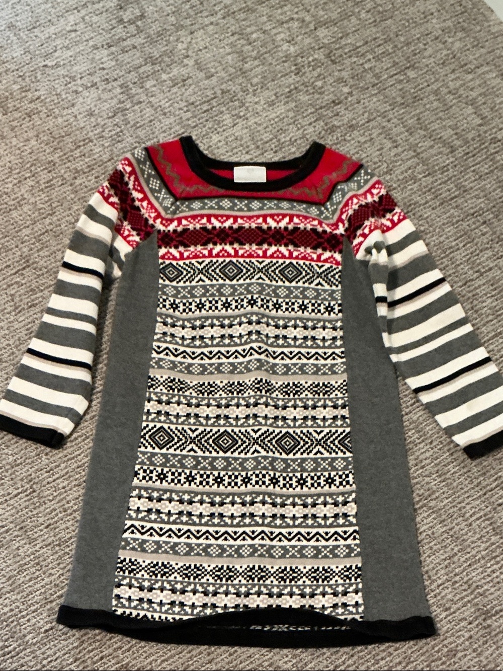 Hanna Andersson Snow and Tell Sweater Dress - Size 120